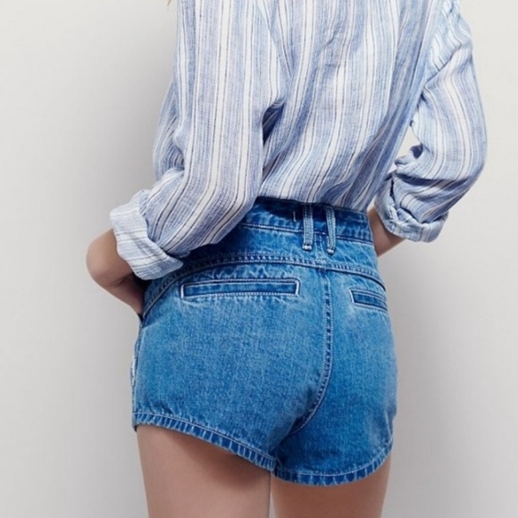 Free People Sweet Surrender Lace Denim Shorts. Size 30. Dark Wash. NWT - Picture 14 of 14